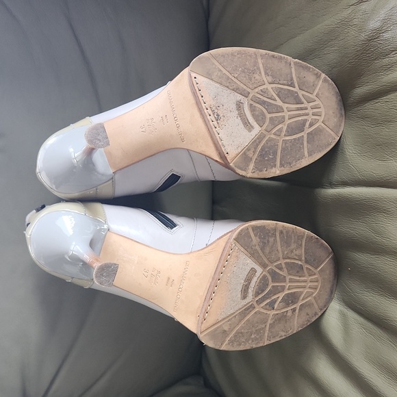 GIANMARCO LORENZI unique leather stilletto ankle boots size 37 - Picture 5 of 9